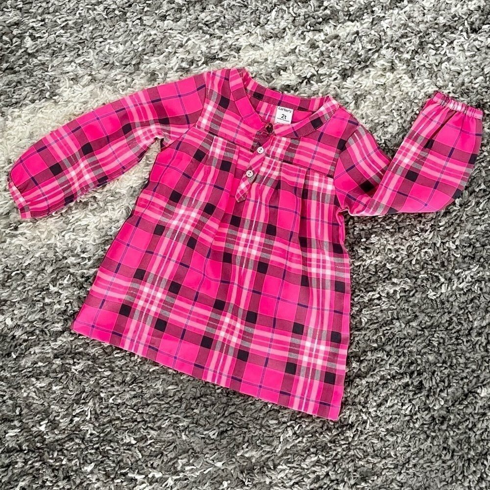 EUC Toddler Girl’s Long Sleeve Checkered Blouse